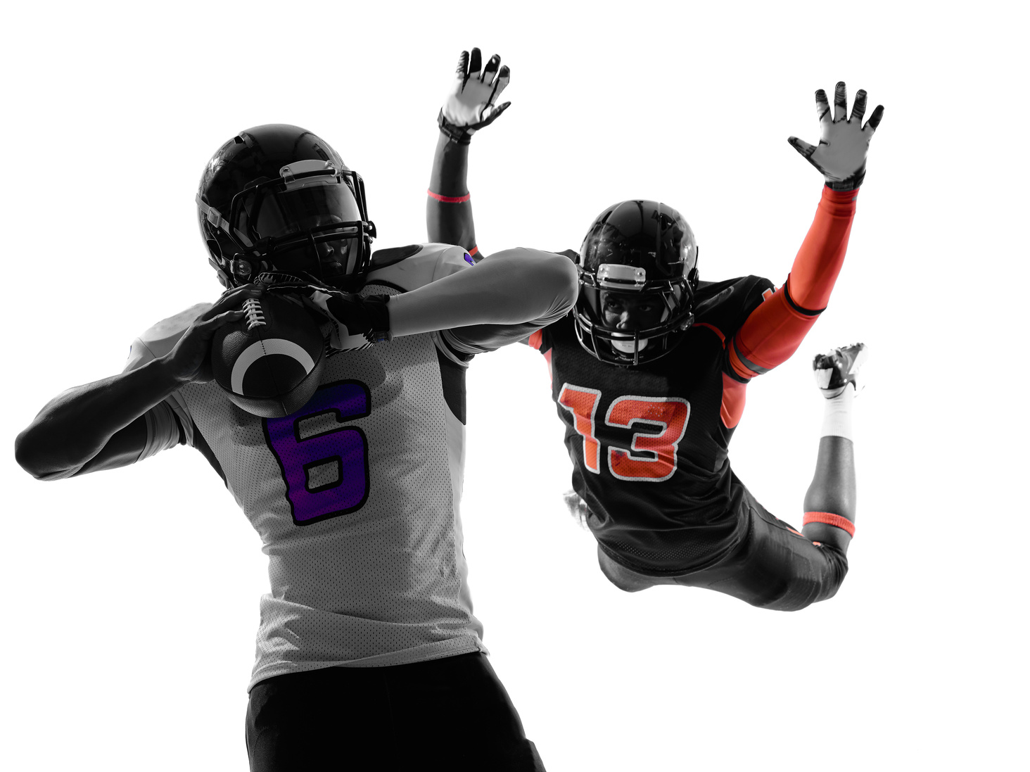 american football player quarterback sacked silhouette